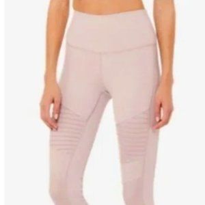 Alo Yoga High Waist Moto Leggings  Lavender Cloud Glossy